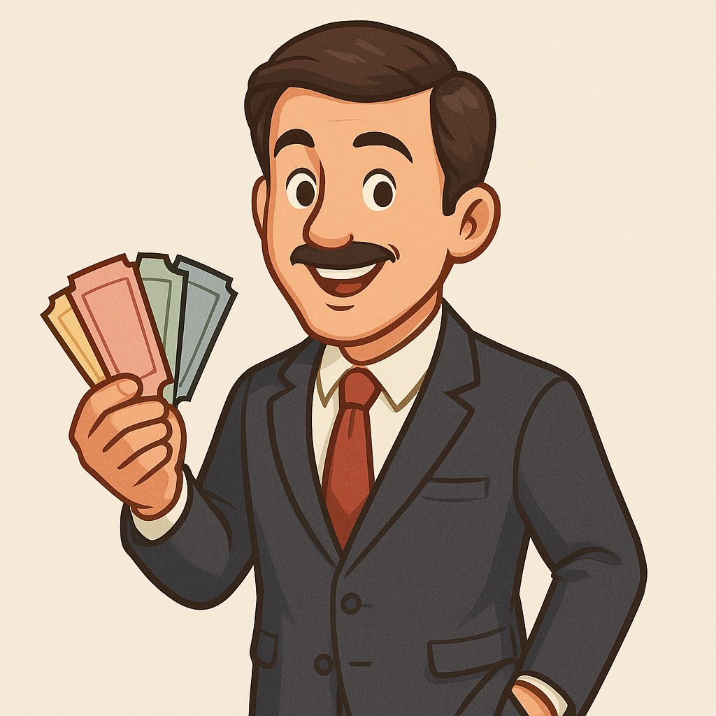 Man offering tickets