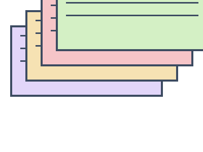 Stack of cartoon tickets